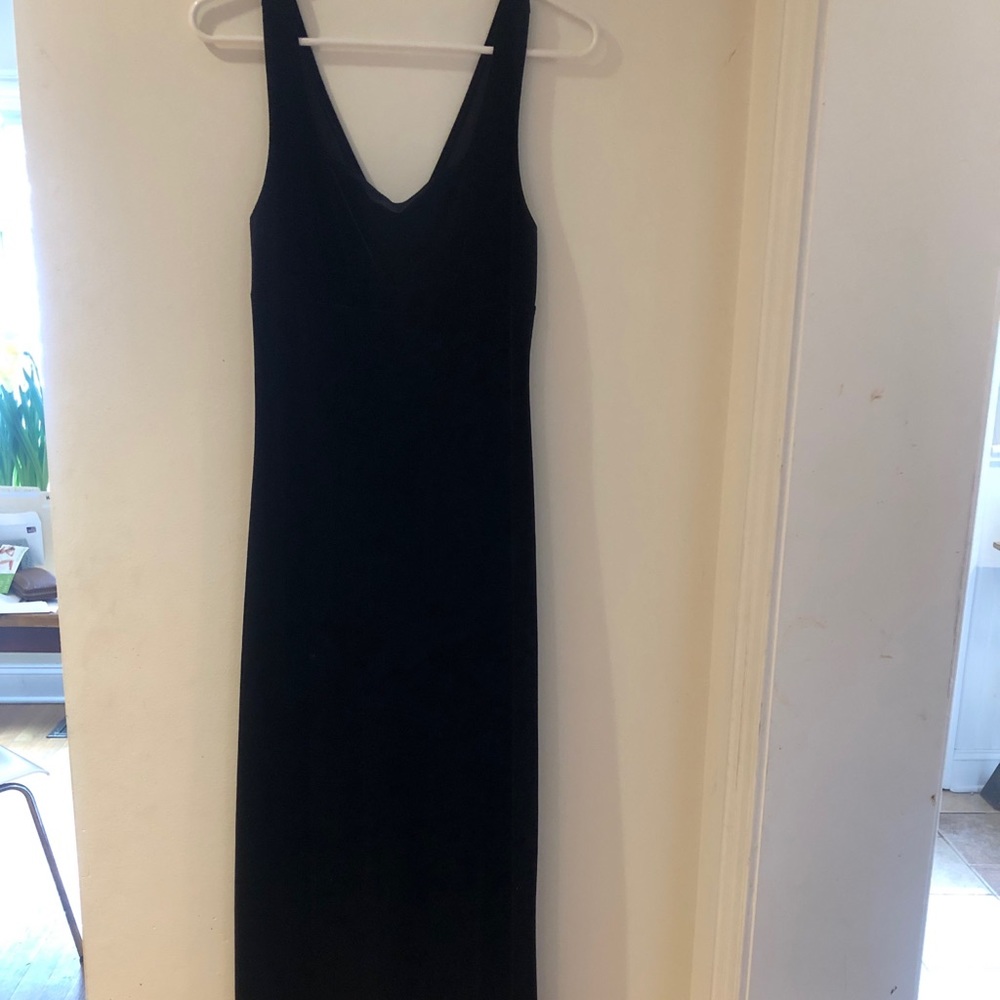 Long Velvet Evening Gown